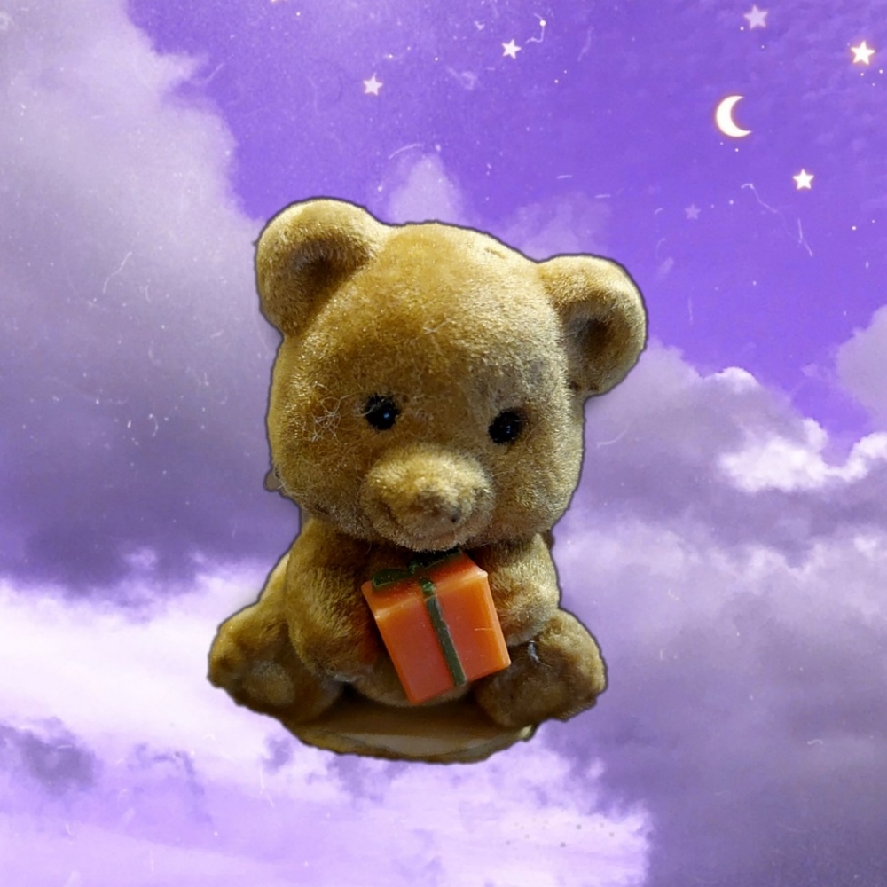Vintage Rare Mini Russ Teddy Bear Figure